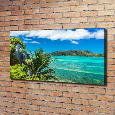 Cuadro canvas con impresión uv duradera horizontal Costa de Seychelles