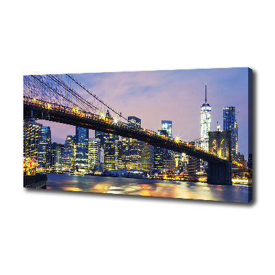 Cuadro canvas con impresión uv duradera horizontal Puente de Brooklyn