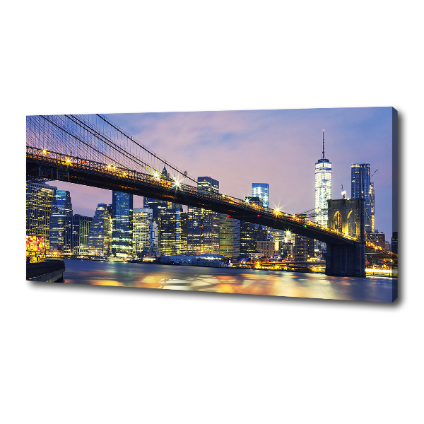 Cuadro canvas con impresión uv duradera horizontal Puente de Brooklyn