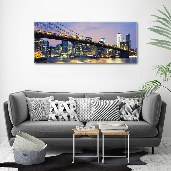 Cuadro canvas con impresión uv duradera horizontal Puente de Brooklyn