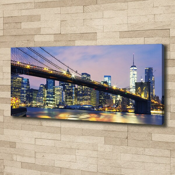 Cuadro canvas con impresión uv duradera horizontal Puente de Brooklyn