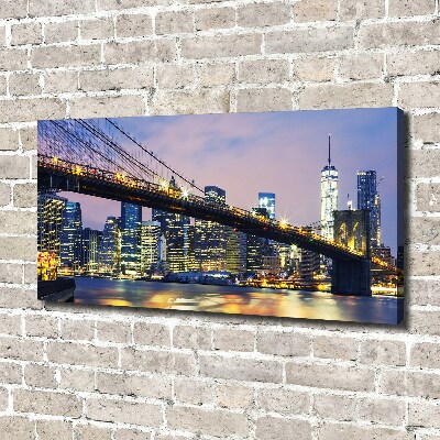 Cuadro canvas con impresión uv duradera horizontal Puente de Brooklyn
