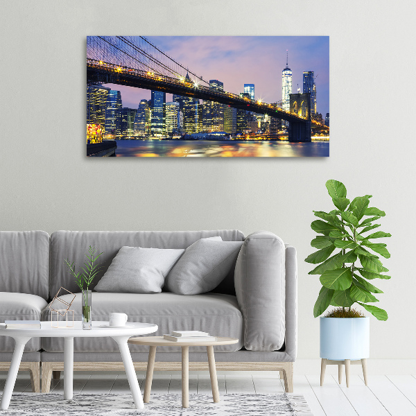 Cuadro canvas con impresión uv duradera horizontal Puente de Brooklyn
