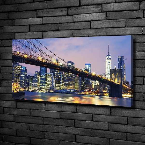 Cuadro canvas con impresión uv duradera horizontal Puente de Brooklyn