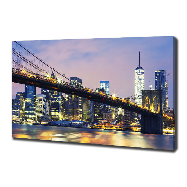 Cuadro canvas con impresión uv duradera horizontal Puente de Brooklyn