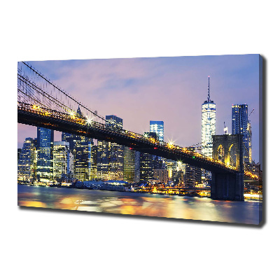 Cuadro canvas con impresión uv duradera horizontal Puente de Brooklyn