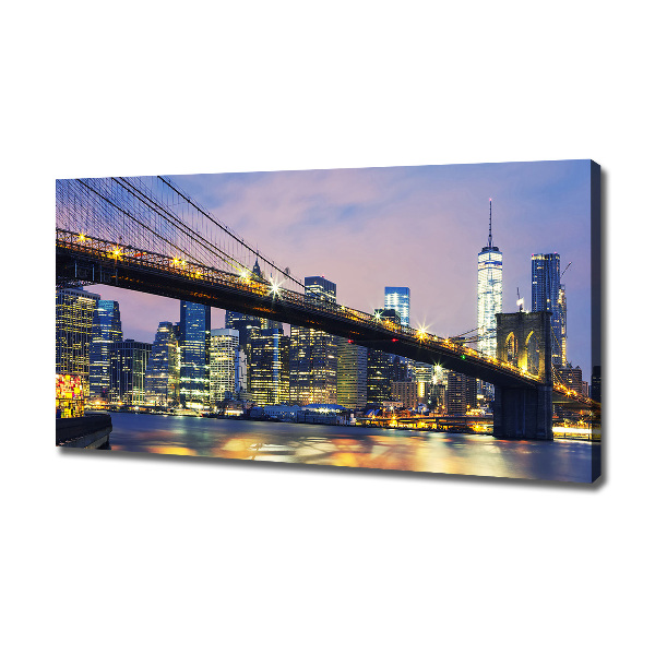 Cuadro canvas con impresión uv duradera horizontal Puente de Brooklyn