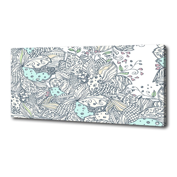 Fotocuadro en lienzo de alta calidad horizontal Patrón floral