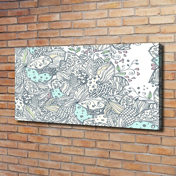 Fotocuadro en lienzo de alta calidad horizontal Patrón floral