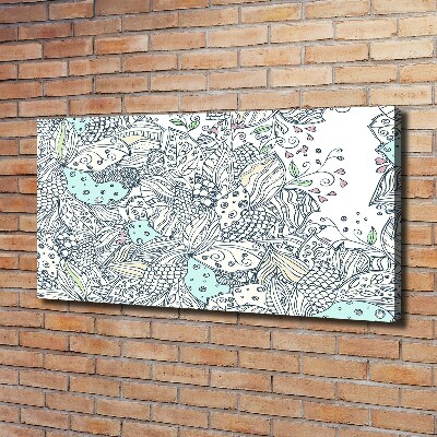 Fotocuadro en lienzo de alta calidad horizontal Patrón floral