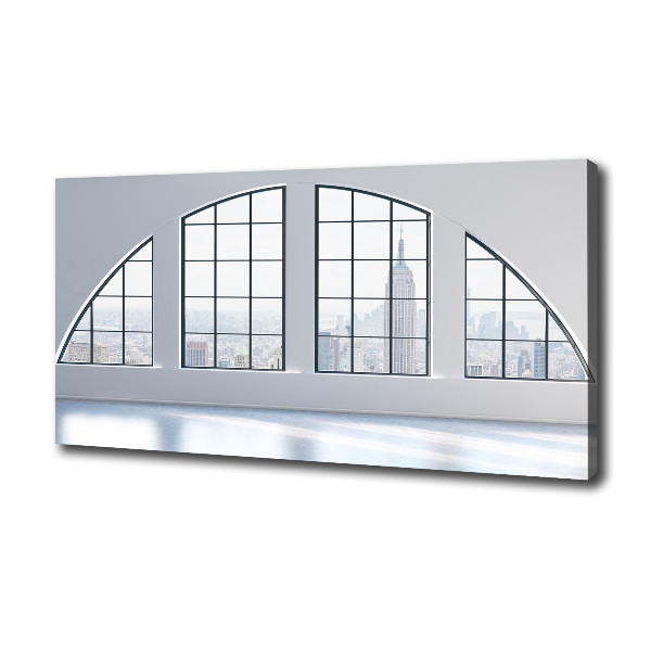 Cuadro canvas moderno de gran formato horizontal Interior espacioso