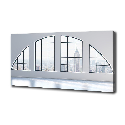 Cuadro canvas moderno de gran formato horizontal Interior espacioso