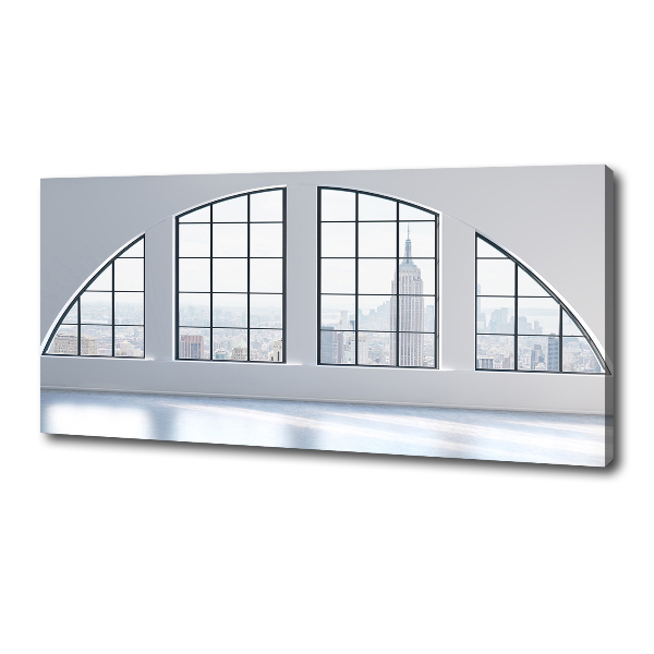 Cuadro canvas moderno de gran formato horizontal Interior espacioso