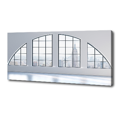 Cuadro canvas moderno de gran formato horizontal Interior espacioso