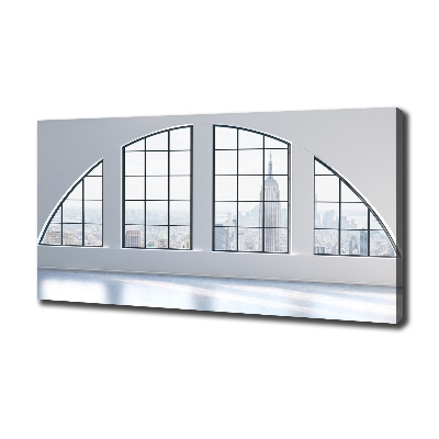 Cuadro canvas moderno de gran formato horizontal Interior espacioso