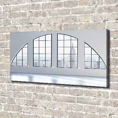 Cuadro canvas moderno de gran formato horizontal Interior espacioso