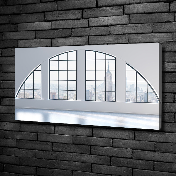 Cuadro canvas moderno de gran formato horizontal Interior espacioso