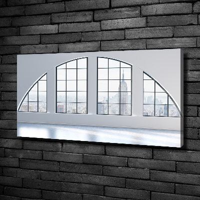 Cuadro canvas moderno de gran formato horizontal Interior espacioso