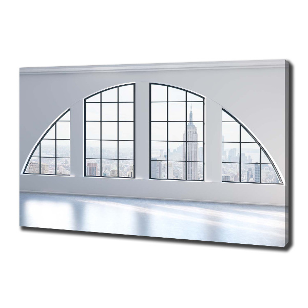 Cuadro canvas moderno de gran formato horizontal Interior espacioso