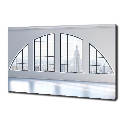 Cuadro canvas moderno de gran formato horizontal Interior espacioso