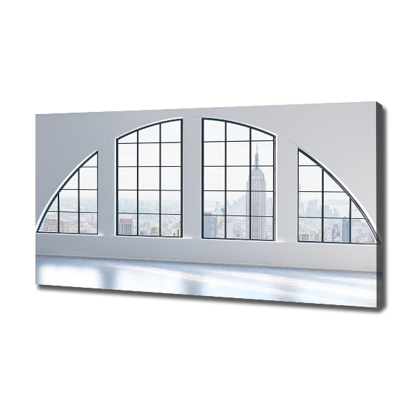 Cuadro canvas moderno de gran formato horizontal Interior espacioso