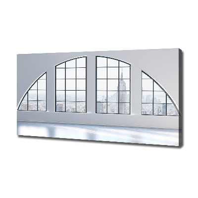 Cuadro canvas moderno de gran formato horizontal Interior espacioso