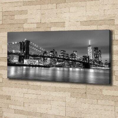 Cuadro canvas con impresión uv duradera horizontal Puente de Brooklyn