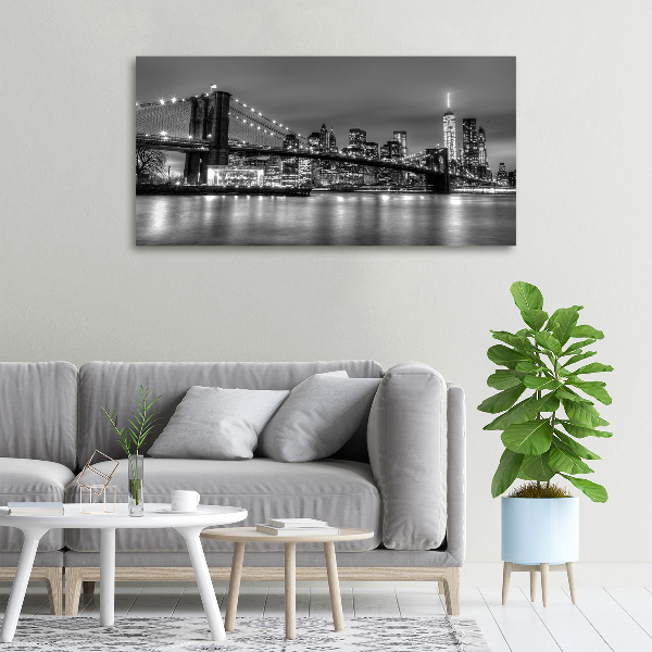 Cuadro canvas con impresión uv duradera horizontal Puente de Brooklyn