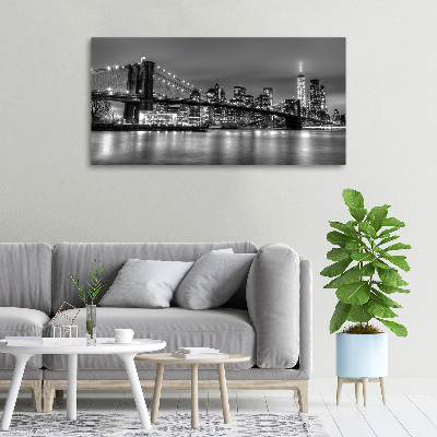 Cuadro canvas con impresión uv duradera horizontal Puente de Brooklyn