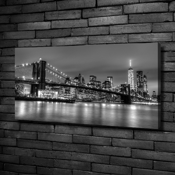Cuadro canvas con impresión uv duradera horizontal Puente de Brooklyn