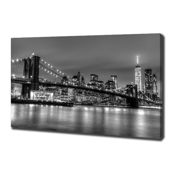 Cuadro canvas con impresión uv duradera horizontal Puente de Brooklyn