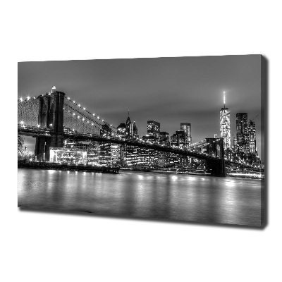 Cuadro canvas con impresión uv duradera horizontal Puente de Brooklyn