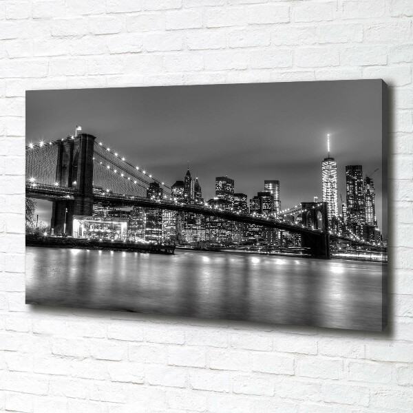 Cuadro canvas con impresión uv duradera horizontal Puente de Brooklyn