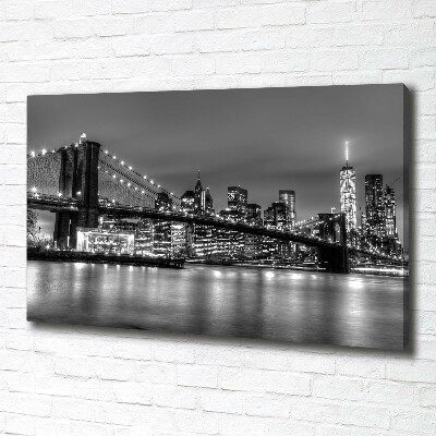 Cuadro canvas con impresión uv duradera horizontal Puente de Brooklyn