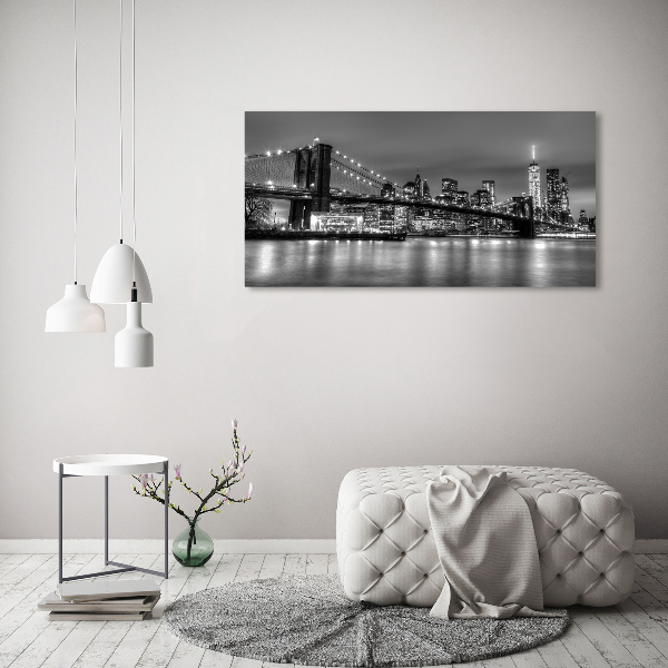 Cuadro canvas con impresión uv duradera horizontal Puente de Brooklyn