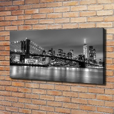 Cuadro canvas con impresión uv duradera horizontal Puente de Brooklyn