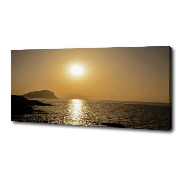 Cuadro canvas con impresión uv duradera horizontal Mar al atardecer