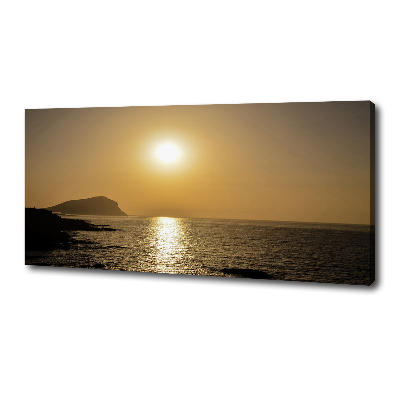 Cuadro canvas con impresión uv duradera horizontal Mar al atardecer