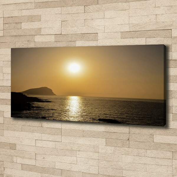 Cuadro canvas con impresión uv duradera horizontal Mar al atardecer