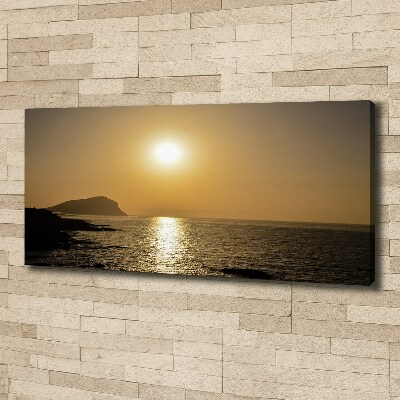 Cuadro canvas con impresión uv duradera horizontal Mar al atardecer