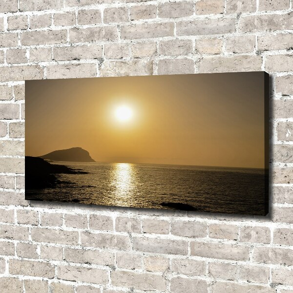 Cuadro canvas con impresión uv duradera horizontal Mar al atardecer