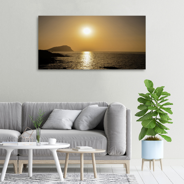 Cuadro canvas con impresión uv duradera horizontal Mar al atardecer