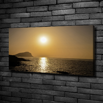 Cuadro canvas con impresión uv duradera horizontal Mar al atardecer
