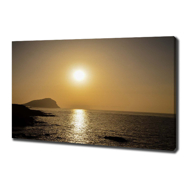 Cuadro canvas con impresión uv duradera horizontal Mar al atardecer