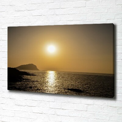 Cuadro canvas con impresión uv duradera horizontal Mar al atardecer