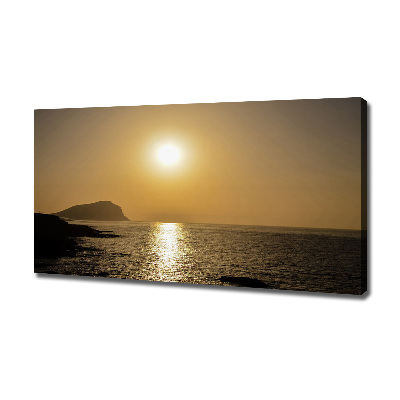 Cuadro canvas con impresión uv duradera horizontal Mar al atardecer