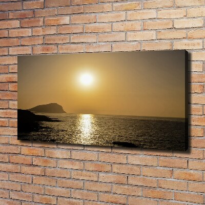 Cuadro canvas con impresión uv duradera horizontal Mar al atardecer