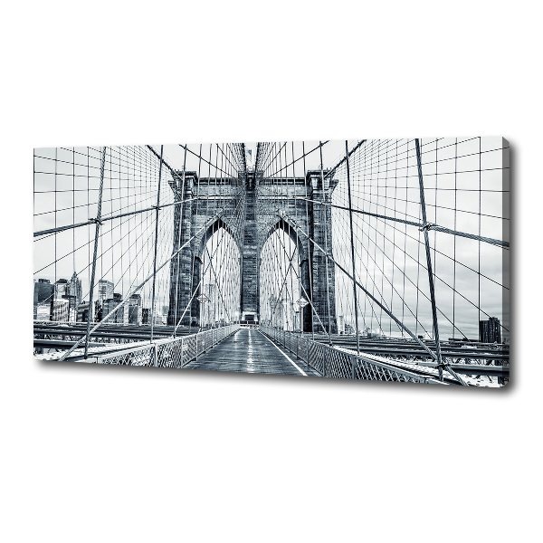 Cuadro canvas moderno de gran formato horizontal Puente de Brooklyn