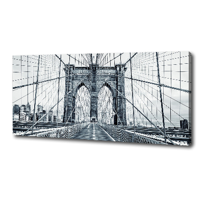 Cuadro canvas moderno de gran formato horizontal Puente de Brooklyn
