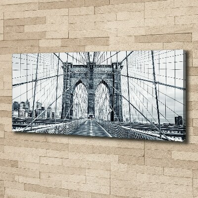 Cuadro canvas moderno de gran formato horizontal Puente de Brooklyn